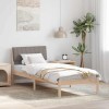 VidaXL Cadru de pat Maroniu și taupe 80 x 200 cm Lemn masiv de pin 878712
