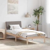 vidaXL Cadru de pat Maroniu și taupe 80 x 200 cm Lemn masiv de pin 878712