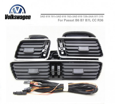 Grile ventilatie bord iluminate Volkswagen Passat B6 CC B7 foto