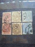Timbre Romania -Lot 6 timbre cifra &icirc;n 4 colturi anul 1890