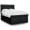 vidaXL Pat box spring cu saltea, negru, 140x200 cm, textil 3291305