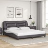 VidaXL Cadru de pat cu tăblie, gri, 180x200 cm, piele ecologică 3208019