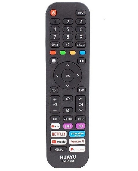 Telecomanda Universala RM-L1665 Pentru Hisense, Nei, Vortex si Schneider Lcd, Led si Smart Tv Gata de Utilizare