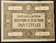 Obliga?iune CEC: 100 lei RSR foto