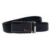 Curea barbati, eleganta pentru costum, din piele naturala, Negru 3.5cm - CK43N, MADE IN ROMANIA