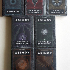 Isac Asimov - Fundatia (7 volume) serie completa romane fantastice, SF cartonate