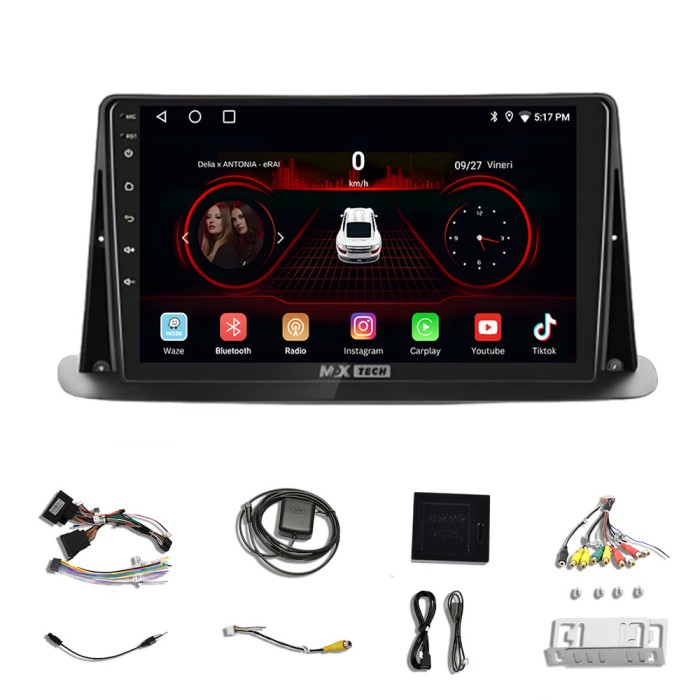 Navigatie Renault Megane 3 2009 - 2016 dedicata Android 13, MaxTech&reg;, 9 inch, GPS, Carplay, WIFI, Ra