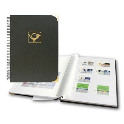 Clasor pentru timbre 16 file 32 pagini albe - Trend foto
