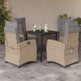 VidaXL Set mobilier pentru grădină, 5 piese, cu perne, bej, poliratan