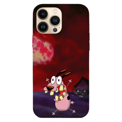 Husa compatibila cu Apple iPhone 14 Plus model Courage the cowardly dog red moon, Silicon, TPU, Viceversa foto