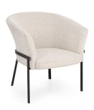 Cumpara ieftin Fotoliu otel negru textil ivoire Puka 70x71x78 cm