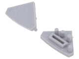 Obturator Argintiu pentru Profile LED - Set 10 Bucăți