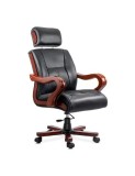 Scaun directorial cu masaj OFF1662, baza lemn, piele ecologica, elegant, robust, cu temporizator, 120 kg