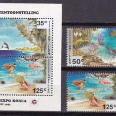 Antilele Olandeze 1994 fauna marina MI 812-815 + bl.41 MNH ww80