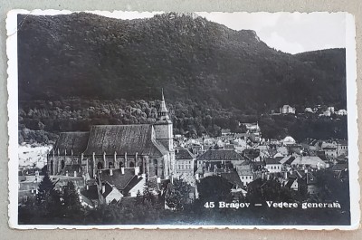 BRASOV , VEDERE GENERALA SPRE TAMPA , CARTE POSTALA ILUSTRATA , 1951 foto