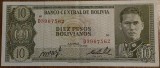 10 pesos bolivianos 1962, Bolivia