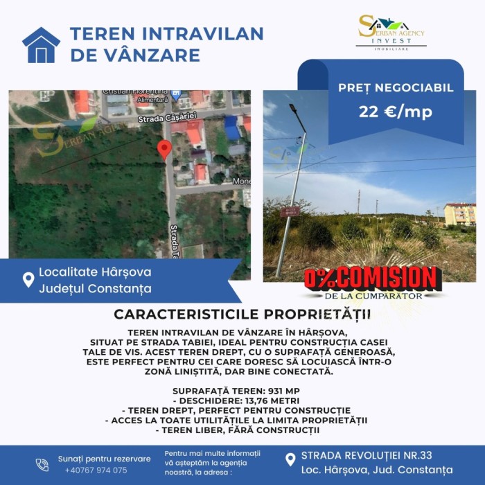 Teren Intravilan - Oportunitate excelentă pentru construcție