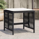 Gossi scaune de gradina cu perne, 4 buc. negru 41x41x36 cm poliratan