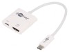 Adaptor HDMI 2.0 USB 3.0 0.15m Alb 60W, Goobay