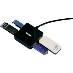 Hub USB Hama 4 porturi fara sursa negru foto