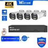 Cumpara ieftin Sistem de supraveghere profesional 4K POE NVR CCTV, 4 canale (2x4MP, 2x8MP) 4K HD , recunoastere faciala, comunicare bidirectionala