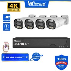 Sistem de supraveghere profesional 4K POE NVR CCTV, 4 canale (2x4MP, 2x8MP) 4K HD , recunoastere faciala, comunicare bidirectionala