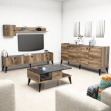 Cumpara ieftin Set Complet Living Lidya 2 Walnut-Marble