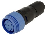 Conector circular BULGIN PX0411/06S/4550 mufă mamă 6 pini 125V IP68 fără contacte