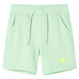 Pantaloni scurți pentru copii cu șnur, verde aprins, 140, vidaXL