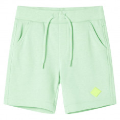 Pantaloni scurți pentru copii cu șnur, verde aprins, 140