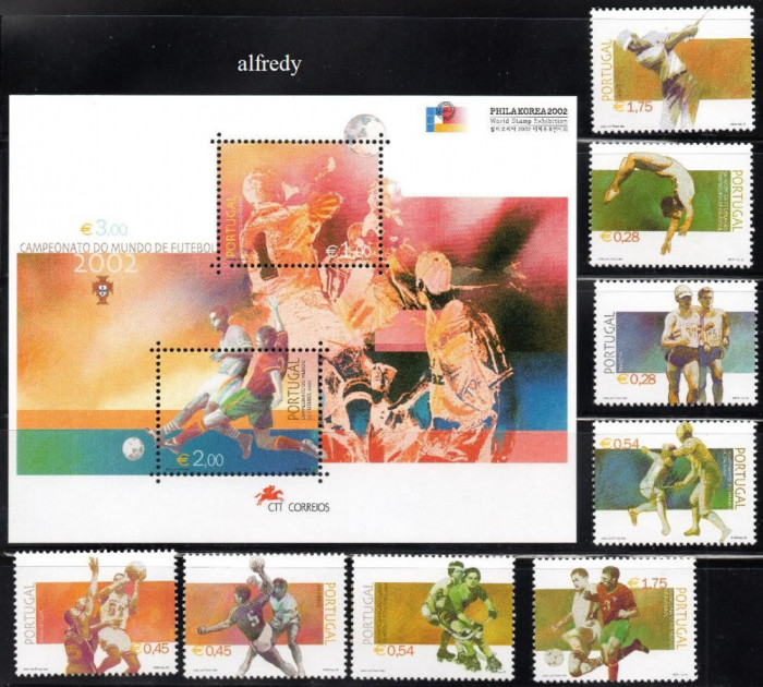 PORTUGALIA 2002, Sport, serie neuzata, MNH