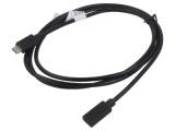 Cablu USB 2.0 USB C soclu,USB C mufă nichelat 2m negru 22AWG