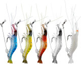 BY Silicon artificial Momeală moale Set luminos Swimbait Creveți de pescuit Lure