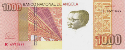 Bancnota Angola 1,000 Kwanzas 2012 ( 2017) - P156b UNC foto