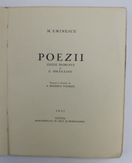 POEZII de M. EMINESCU, EDITIE INGRIJITA DE G. IBRAILEANU cu gravuri si ilustratii de A. BRATESCU-VOINESTI - 1941 , COPERTI REFACUTE foto