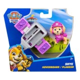 PATRULA CATELUSILOR ACTION PUPS SET VEHICUL DE SALVARE HOVERBOARD SI FIGURINA SKYE 5 CM
