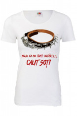 TRICOU DAMA PRINT DTG HAIOS &amp;quot;CAUT SOT&amp;quot; foto