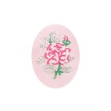 Cumpara ieftin Capac pentru WC universal, cu burete, model floare, roz, 410 x 360 mm