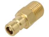 Conector ştuţ cu supapă 10 bar alamă 9 mm