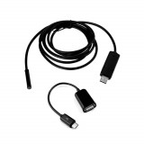 Camera foto/video endoscop Edman CEX1 rezistanta la apa, USB + Micro USB (OTG), cablu de 1m, rezolutie 640x480