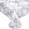 Față de masă PVC, Model Marble, Culoare Alb-Gri, Dimensiuni 180x140 cm