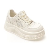 Pantofi sport GRYXX albi, 25C09, din piele ecologica