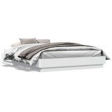 Cumpara ieftin Cadru de pat, alb, 120x200 cm, lemn prelucrat