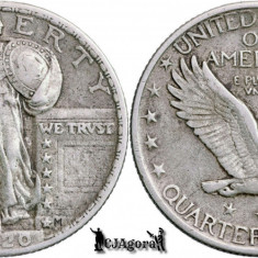 1920, ¼ Dollar - Standing Liberty Quarter - Statele Unite ale Americii