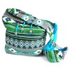 Geanta Umar Dama Etno Mare Verde Bumbac India 33x31 cm Buzunare Multiple
