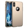 Husa Apple iPhone 8 Full Cover 360 Auriu + Folie Cadou, Flippy