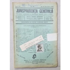JURISPRUDENTA GENERALA , PUBLICATIUNE SAPTAMANALA DE JURISPRUDENTA REZUMATA ROMANA SI STREINA , NR.35, 1937