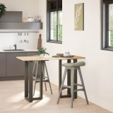 vidaXL Picioare de masă de bar &icirc;n formă de T, 2 buc., negru, 40x35x(90-91) cm, oțel
