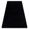 Covor modern de spălat POSH shaggy negru, antiderapant, gros, 80x150 cm
