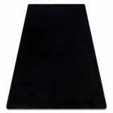 Covor modern de spălat POSH shaggy negru, antiderapant, gros, 160x220 cm